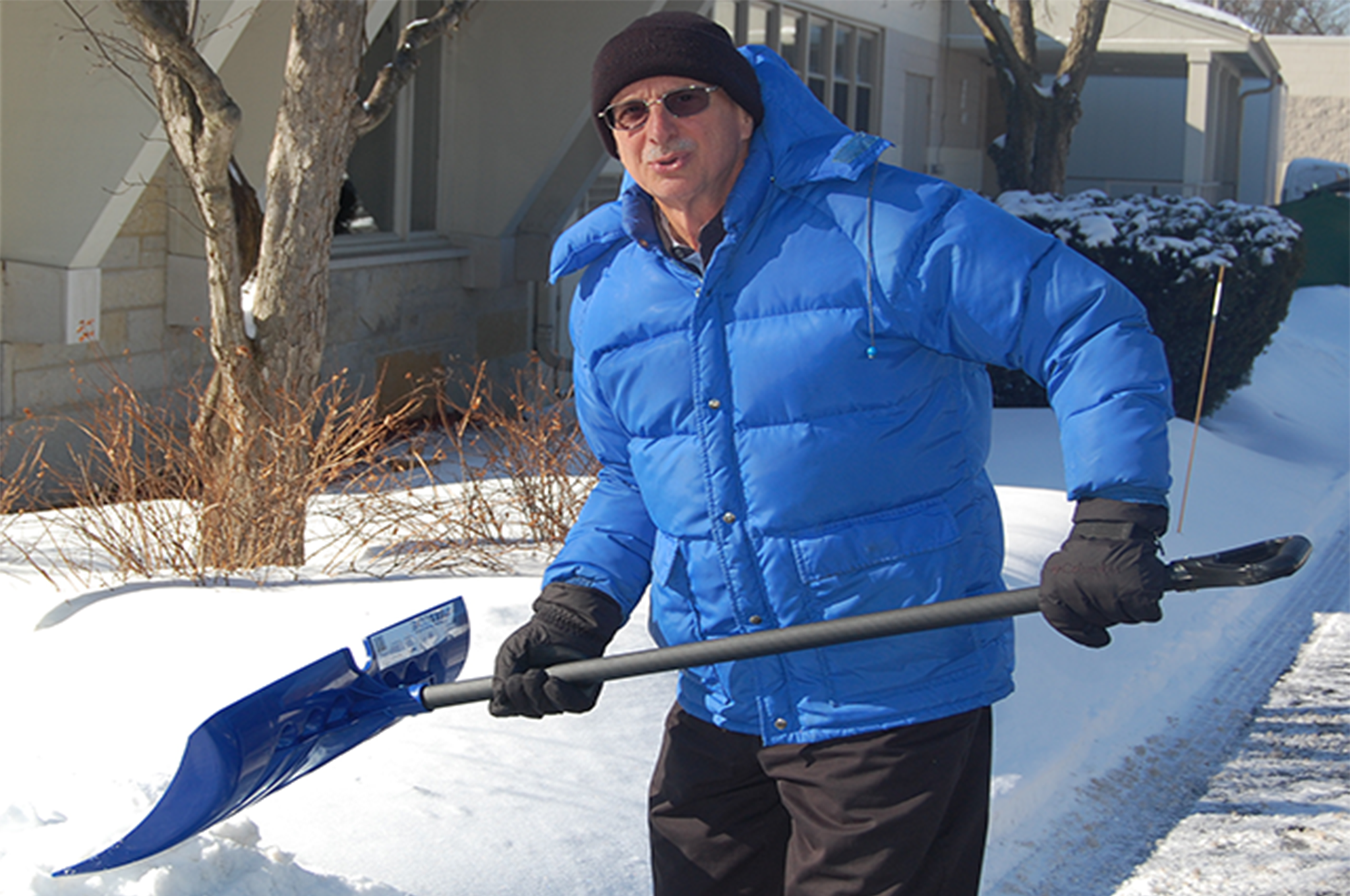 Father Dominic with Shovel