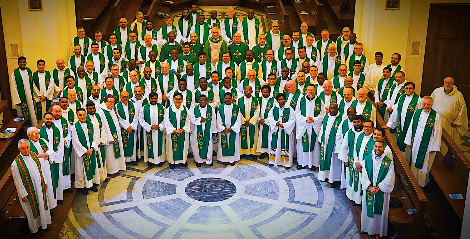 Delegates to the XXV General Chapter following the Opening Mass
