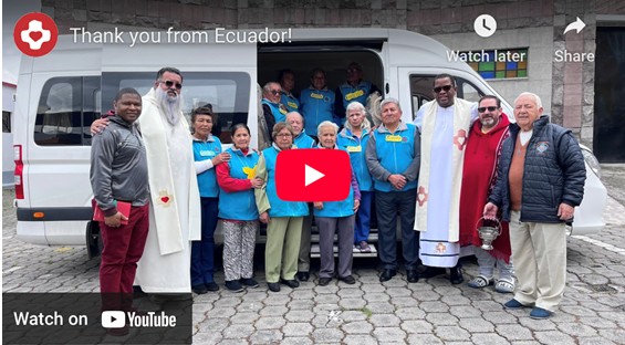 Volunteers in Ecuador Thank Benefactors for Van Donation