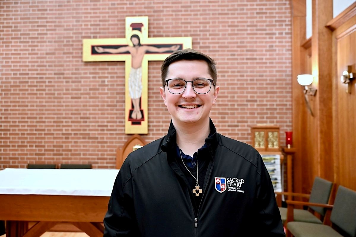 Frater Alexandre Caetano, an SCJ seminarian from Brazil who is in the ECS program (English and Culture Studies at Sacred Heart Seminary and School of Theology)
